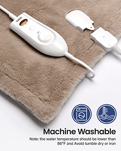 Idoo Faux Fur Throw Blanket, Heated Blanket, Electric Heating Blankets, Super Cozy Soft With Over-Heated Protection, 50“ X 60”Fast Heating With Machine Washable, Safety Certificate, Gift For Women #TOP4