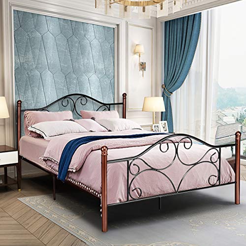 Giantex Queen Size Platform Bed Frame 9-Leg Support Mattress Foundation Metal Base Home