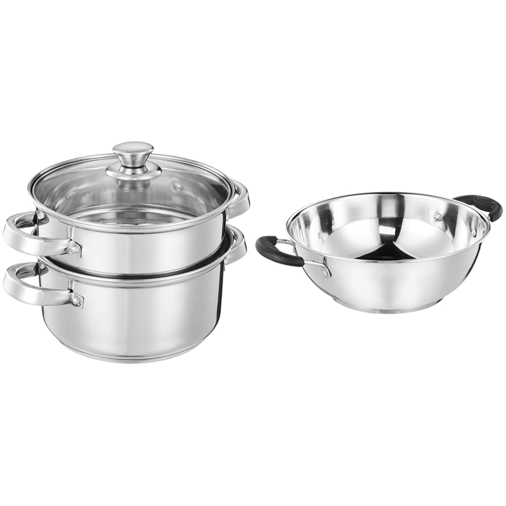 Amazon Brand Solimo Stainless Steel Induction Bottom Steamer/Modak