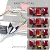 Rear Smoked Fender Tip Lights Red LED Turn Signals Compatible with Harley FLHP Touring Road King FLHR Electra Glide Classic Ultra Limited FLHTK FLHTP FLTRU Road Glide Ultra