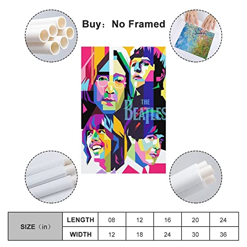 The Beatles – Poster coloré décoratif sur toile, affiches murales et impression d’art moderne pour chambre à coucher, 40… - Les Beatles, Paul McCartney, John Lennon, RIngo Starr, George Harrison The Beatles – Poster coloré décoratif sur toile, affiches murales et impression d'art moderne pour chambre à coucher, 40… – Image 3