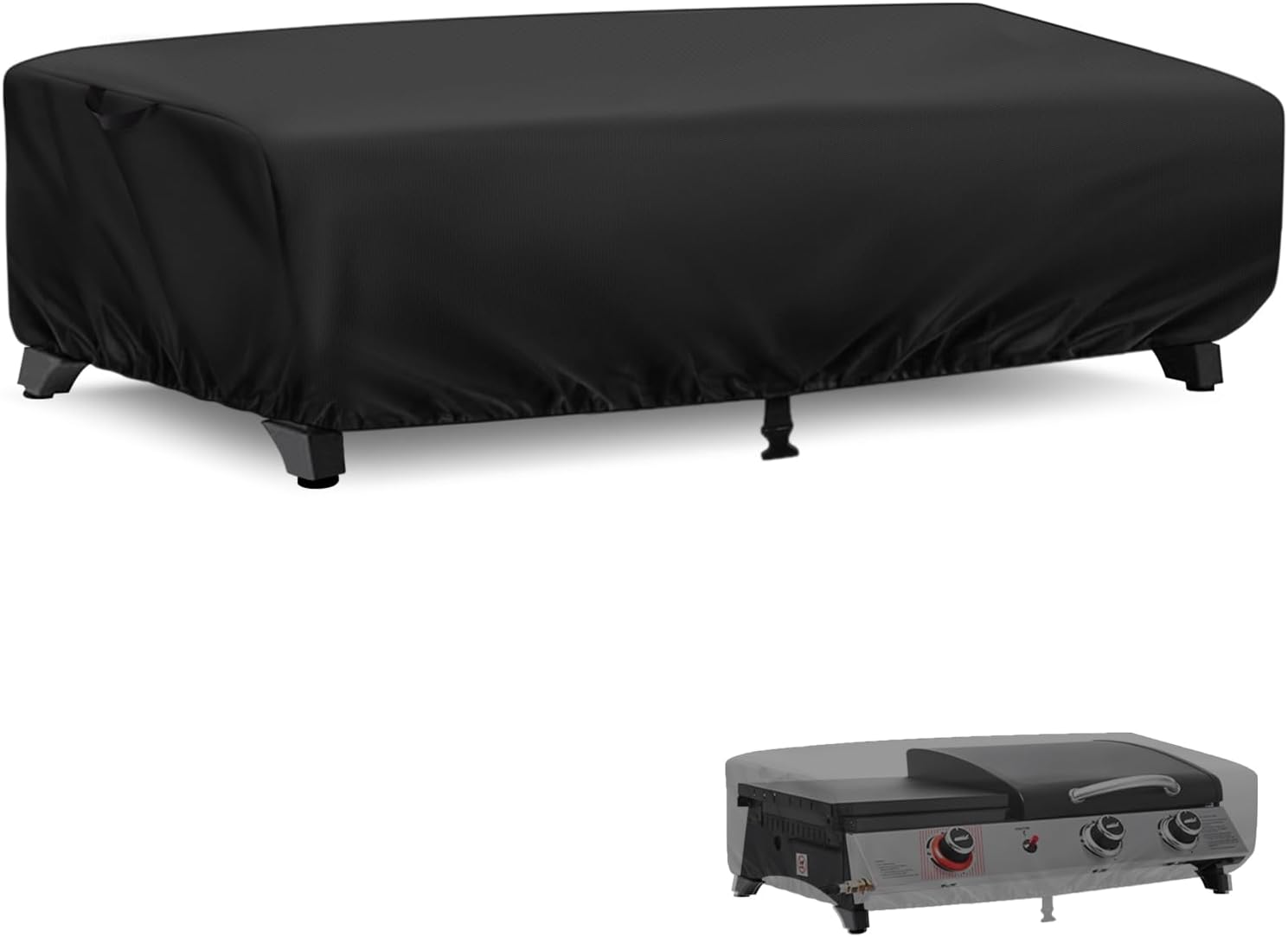 Grill Cover for 8 Burner GB8001 GB8003 Grill, Outdoor Heavy Duty Flat Top Grill Cover, Waterproof Gas Grill Cover - 91 X 28 X 38 Inch