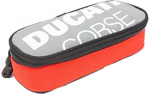 Fantastiko Astuccio Scuola Compatibile con Ducati Organizzato Portapenne Vuoto 22x10x6 cm + Omaggio Portachiavi Cubo