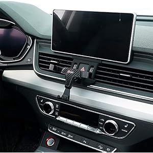 BEERTE Phone Holder fit for Audi Q5 2018-2023 Audi SQ5 2018-2023 Adjustable Air Vent Car Dashboard Cell Phone Mount Carbon Fiber Pattern Phone Mount fit for Any inches Smartphone