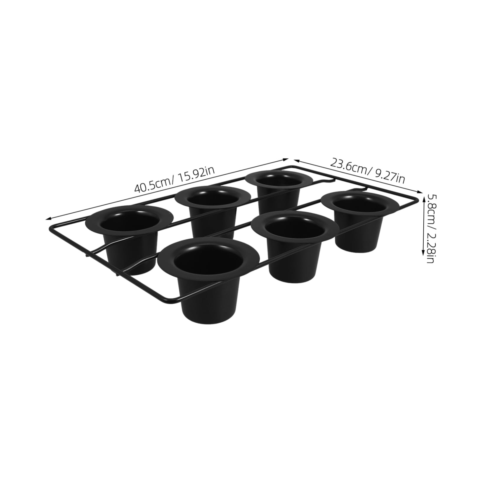 Teglia Muffin Profonda 6 Posti in Acciaio al Carbonio Nero