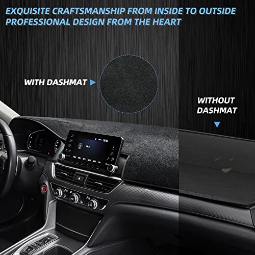 BERKSYDE Dashboard Dash Cover Mat Carpet Compatible with 2007-2011 Toyota Camry(Black)