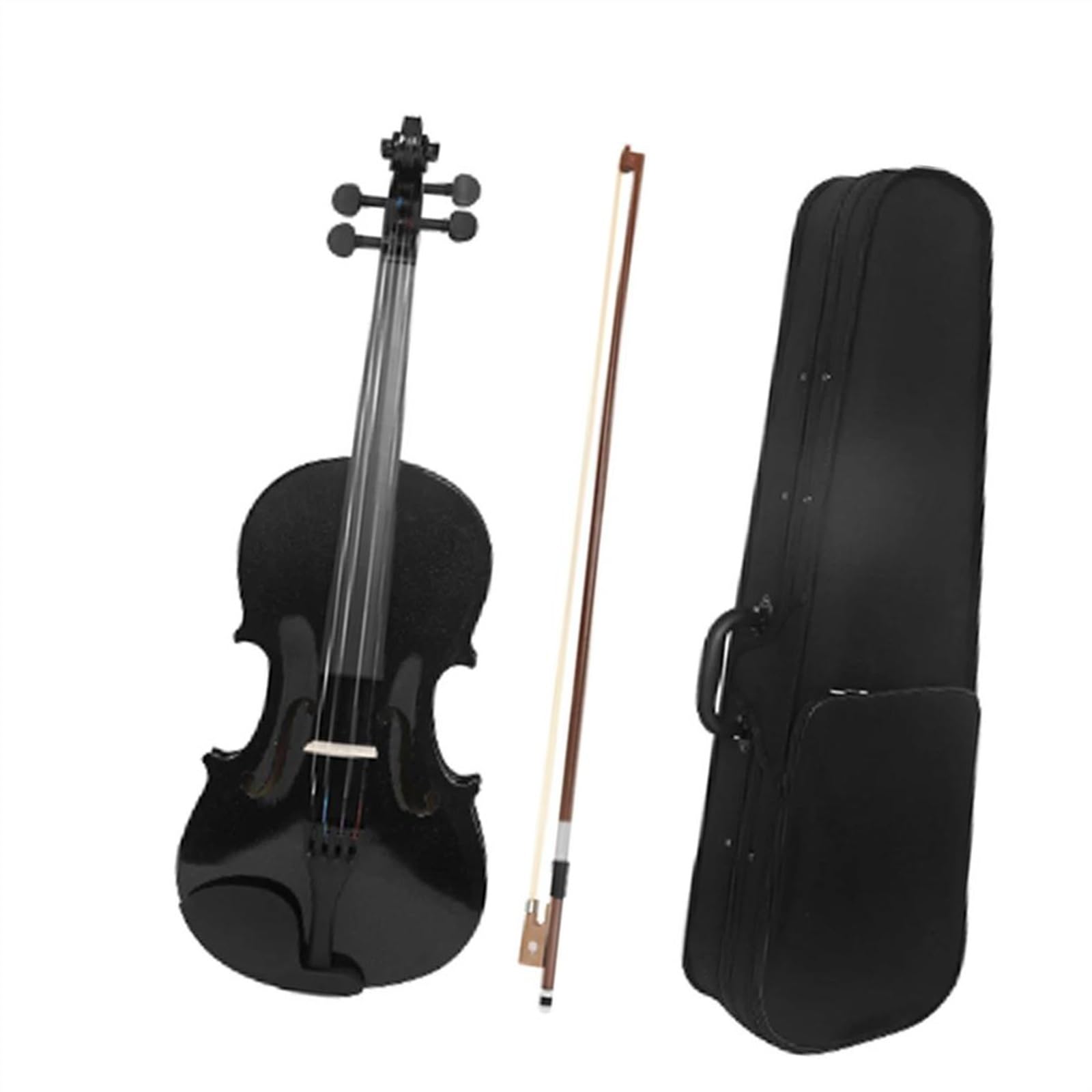 Erwachsenen geige Anfänger 4/4 Schwarze Violine Akustische Massivholz Violino Professionelle Saiteninstrument Violine Mit Bogen(Violin)