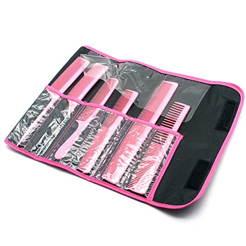 So Beauty Professional Hairdressing DIY Hair Combs Accessories Kits with Bag Pink