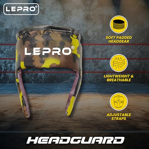 Image of LEPRO Kids Boxing Kit, Kids Punching Bag Set, Hanging Boxing Bag with Boxing Gloves & Headgear, Kids Boxing Set for 2-8 Years for Karate Muay Thai Kick Taekwondo Training (Camo Green)