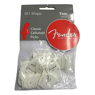 Fender 351 Classic Celluloid Picks Blanc Modèle fin – Lot de 144 médiators - Les Beatles, Paul McCartney, John Lennon, RIngo Starr, George Harrison Fender 351 Classic Celluloid Picks Blanc Modèle fin - Lot de 144 médiators – Image 2