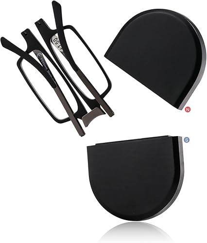 Miniatura 13 de SKYOAK Evolved Folding Reading Glasses For Women Men Blue Light Blocking Anti UV Eyestrain Foldable Portable Compact Readers with Flat Hard Case