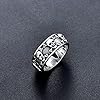 925 Sterling Silver Gothic Skull Ring Skeleton Vintage Retro Goth Cool Punk Biker Ring Fashion Jewelry Gift for Men Women-US10 #3