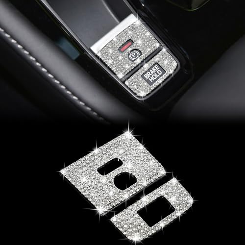TOMALL Bling Electronic Brake Compatible with Honda Accord 11th Gen 2023 2024 2025 Auto Parking Button Box Frame Cover for Civic 11th CRV 2023 2024 Brake Control Caps Trim Bling Decorations for Car