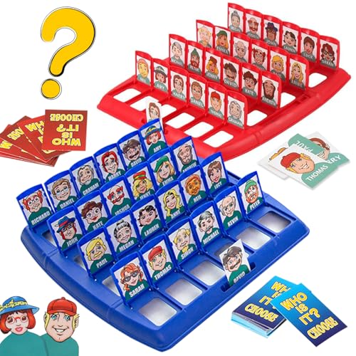 GAROMIA Quién es Juego de Mesa para 2 Jugadores Quién Es Juego de Adivinanzas para Niños Juego de Mesa Argumento Lógico Escritorio Ocio Juego Familiar Adivinar Juegos Divertidos Juguetes para Niños