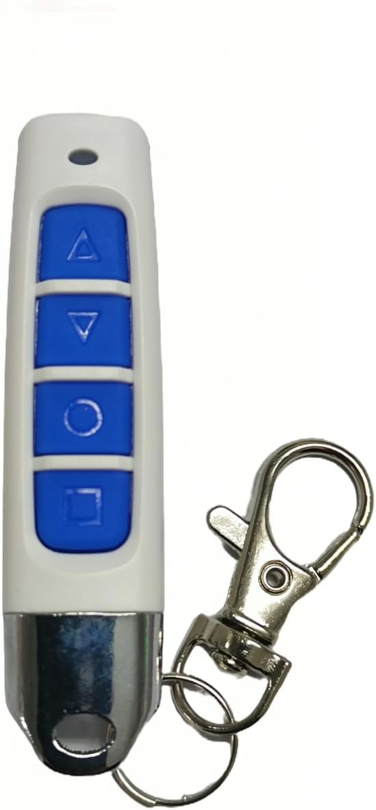 Universal Copy Remote Control Smart Home, 4 Buttons Cloning Wireless Remote Control Key Fob 433mhz for Car Garage Door Gate Skylight Arrow (Red-Black) (Arrow, White-Blue)