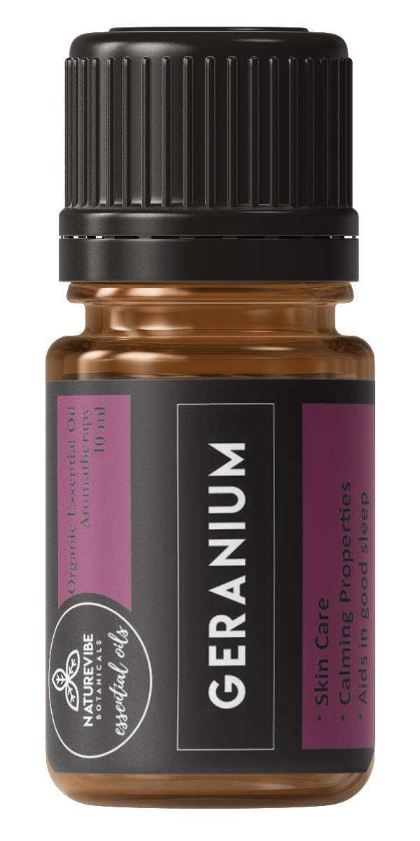 Naturevibe BotanicalsGeranium Oil, 10ml | 100% Pure Essential Oil | Aromatheraphy | Therapeutic Grade