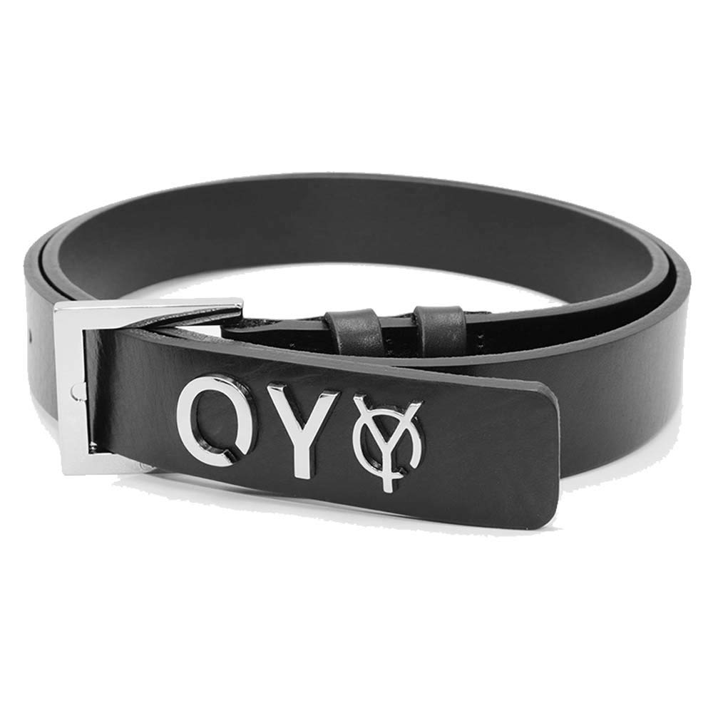 OY オーワイ ロゴ バックル レザーベルト　本革　シルバー OY/オーワイ』LOGO LEATHER BELT/ロゴレザーベルト OY│A'GEM/9