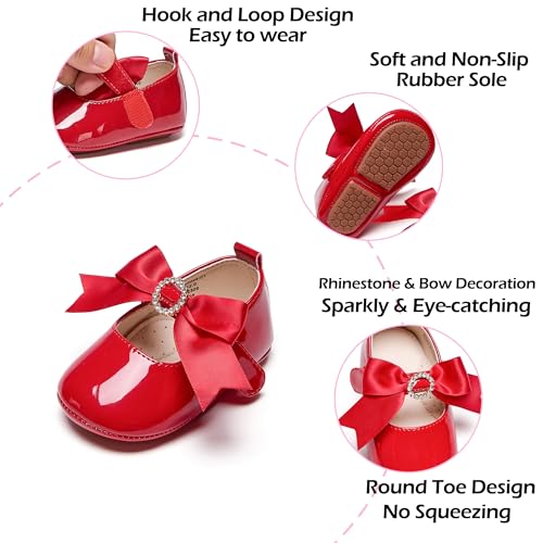Image of PHIRAMIN Toddler Girl Mary Jane Dress Shoes-Little Girl School Uniform Shoes for Wedding Party