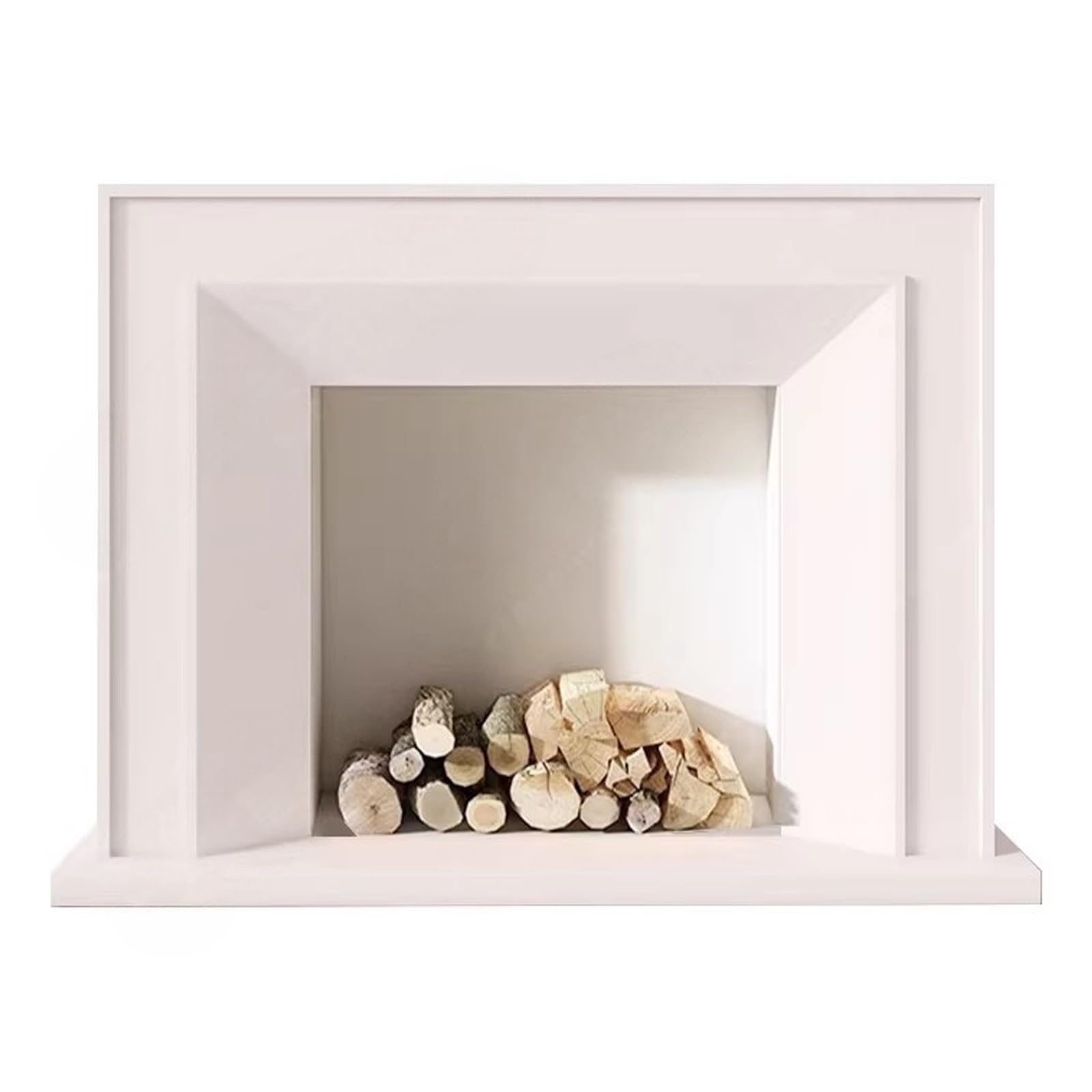 Mantels Surrounds Solid Birch Wood Minimalist Fireplace Mantel Surround Modern Framed Decorative Decorated Frame
