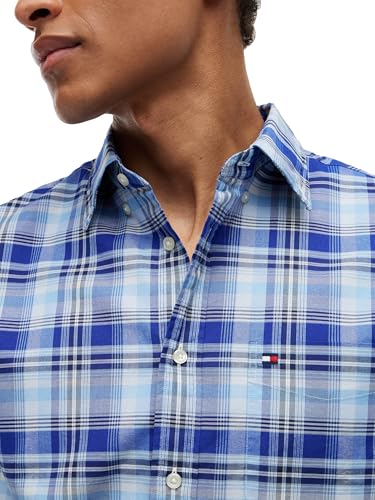 Image of Tommy Hilfiger Men's Long Sleeve Oxford Shirts in Regular Fit, Men's Button Down Shirts, Also Available in Big and Tall