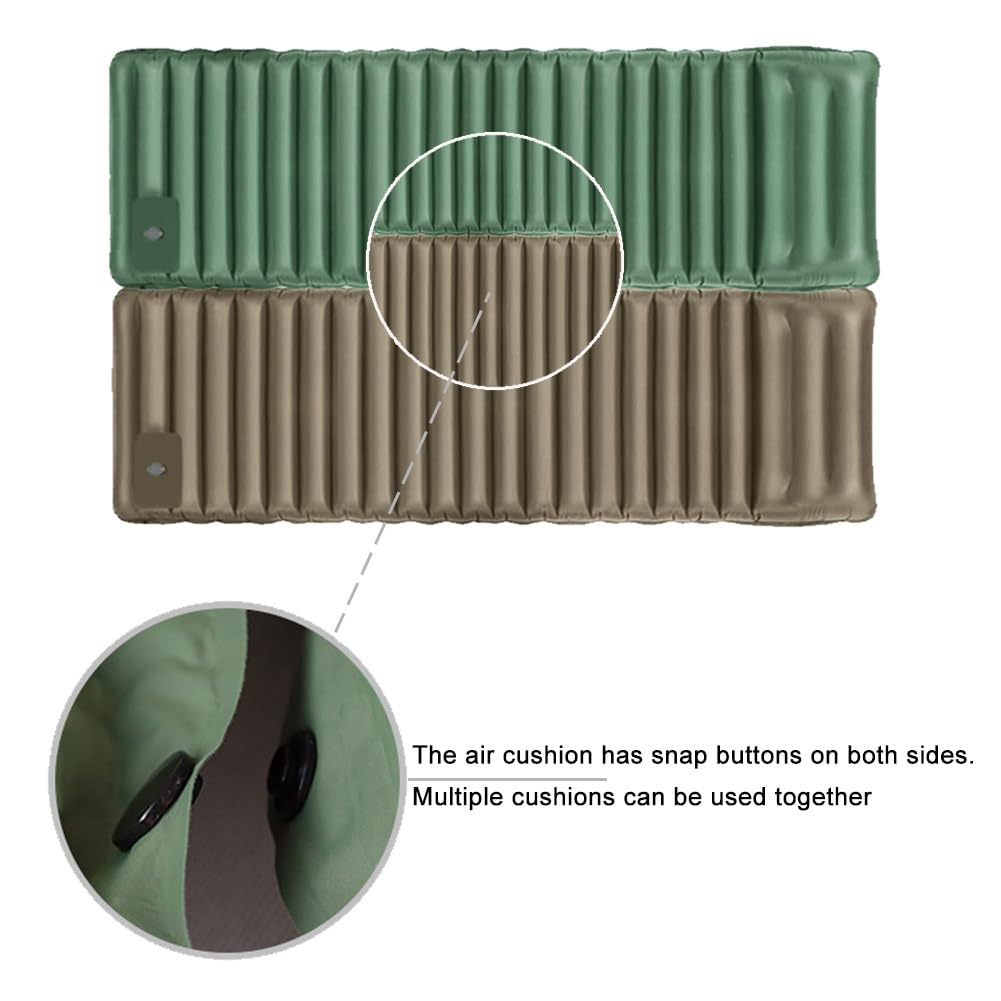Équipement De Randonnée, Lit De Camp Double, Pompe À Pied Intégrée, Matériau TPU Confortable, Peut Être Épissé, Adapté Aux Voyages, Au Camping(Desert Grey)