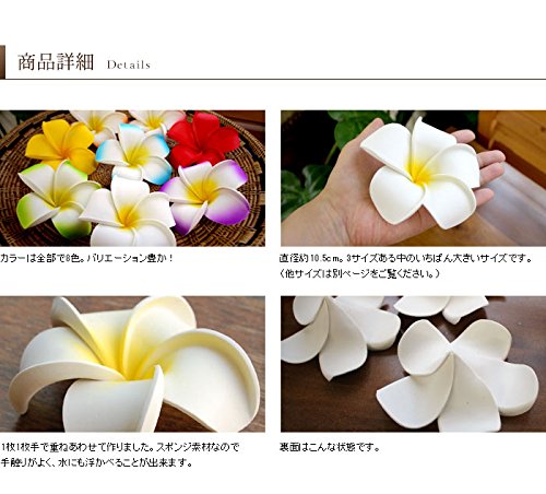 Amazon｜造花 花のみ 花びら インテリア プルメリア [Lサイズ/レッド 