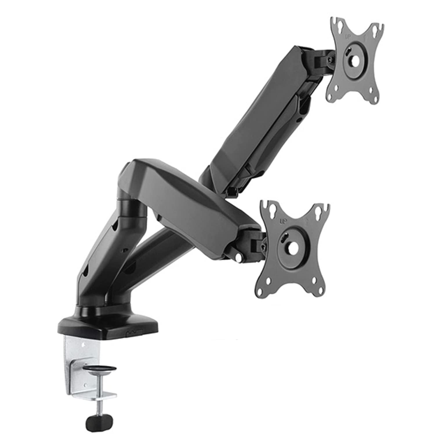 SYGA Monitor Stand Arm Desk Mount Fully Height Adjustable Bracket with C-Clamp & Gronment 180 Tilt Rotation Supports 16 to 31 Inch Monitors and TV - DualArm Black-image-47