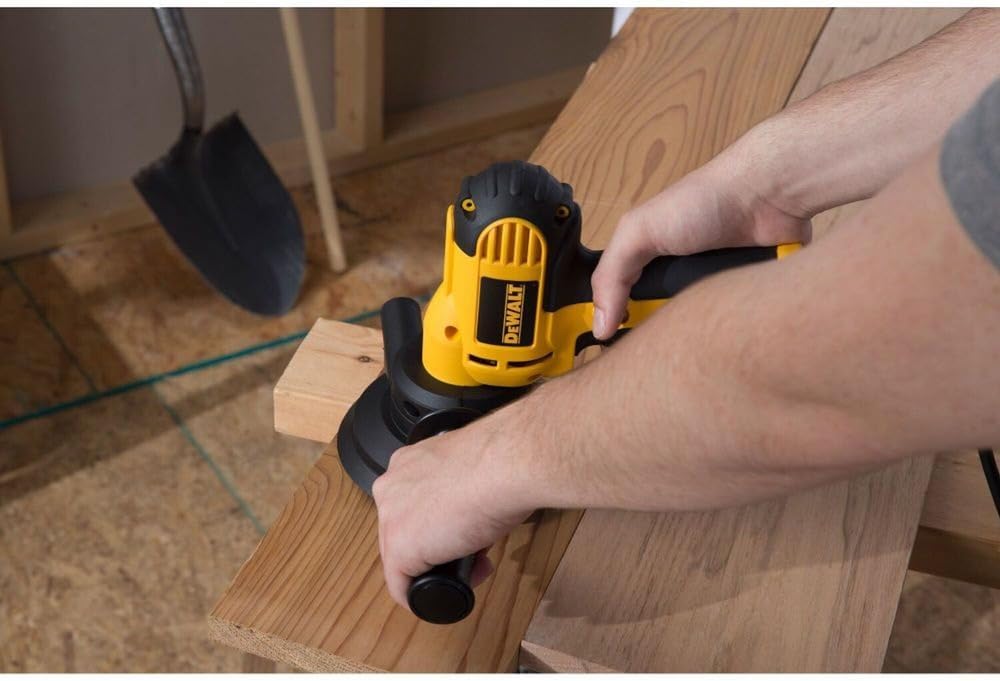 DEWALT DWE6401DSR 6 Amp 5 in. Variable Speed Corded Disc Sander with Dust Shroud (Renewed)