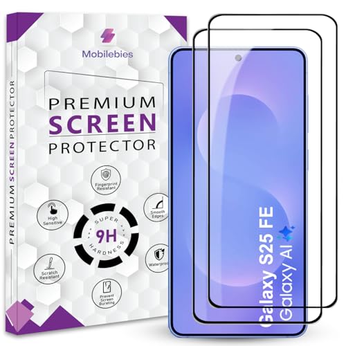 Image of Premium Tempered Glass Screen Protector Guard For Samsung S25 FE 5G (6.7 Inch, Pack of 2) | HD Clear Glass Edge to Edge Coverage With Easy to installation kit