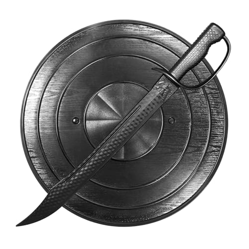 ArmaForge 19-Inch Knight Round Shield and Katana Sword Kit Polypropylene