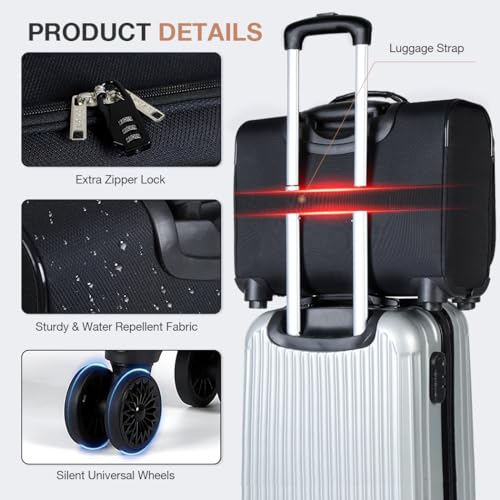 Lekebobor-Rolling-Laptop-Bag-Rolling-Briefcase-for-Women-Fits-Up-to-156Inch-Laptop-Briefcase-on-WheelsQuilted-Black