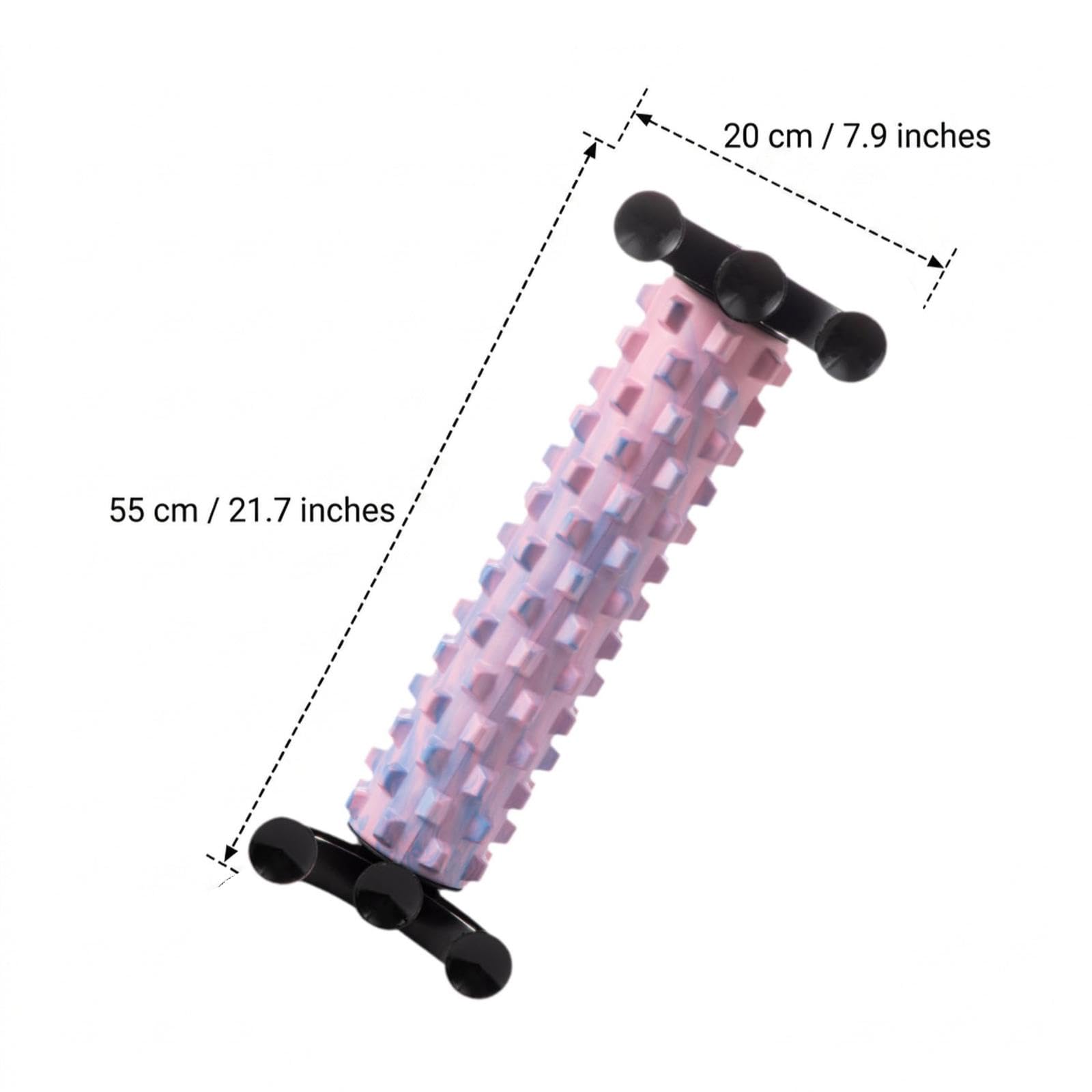 Schaumstoff Massagerolle mit Stütze für Tiefe Muskelmassage für Frauen, Leicht, Konturiert, Ideal für Fitnessübungen, Bunt