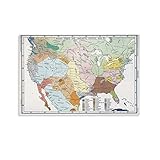 American Native American Indian Tribal Map And Linguistic Populations 1650 - Territory Tribal SpiritLiving Room Bedroom Room Decor Poster Wall Art Print Dining Room Home Decor Painting Office Poster08