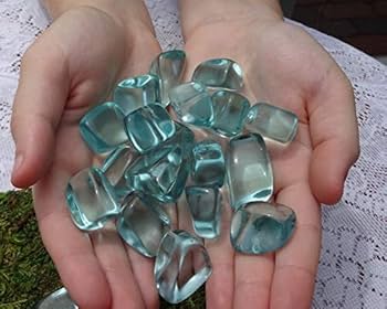 オプシディアン アクアブルー Amazon.com: 2pc Optical Aqua Blue Obsidian (Man-Made) Medium