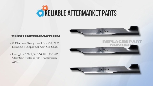 Amazon.com : (3) High Lift Mower Blades for Yazoo Kees Walk Behind