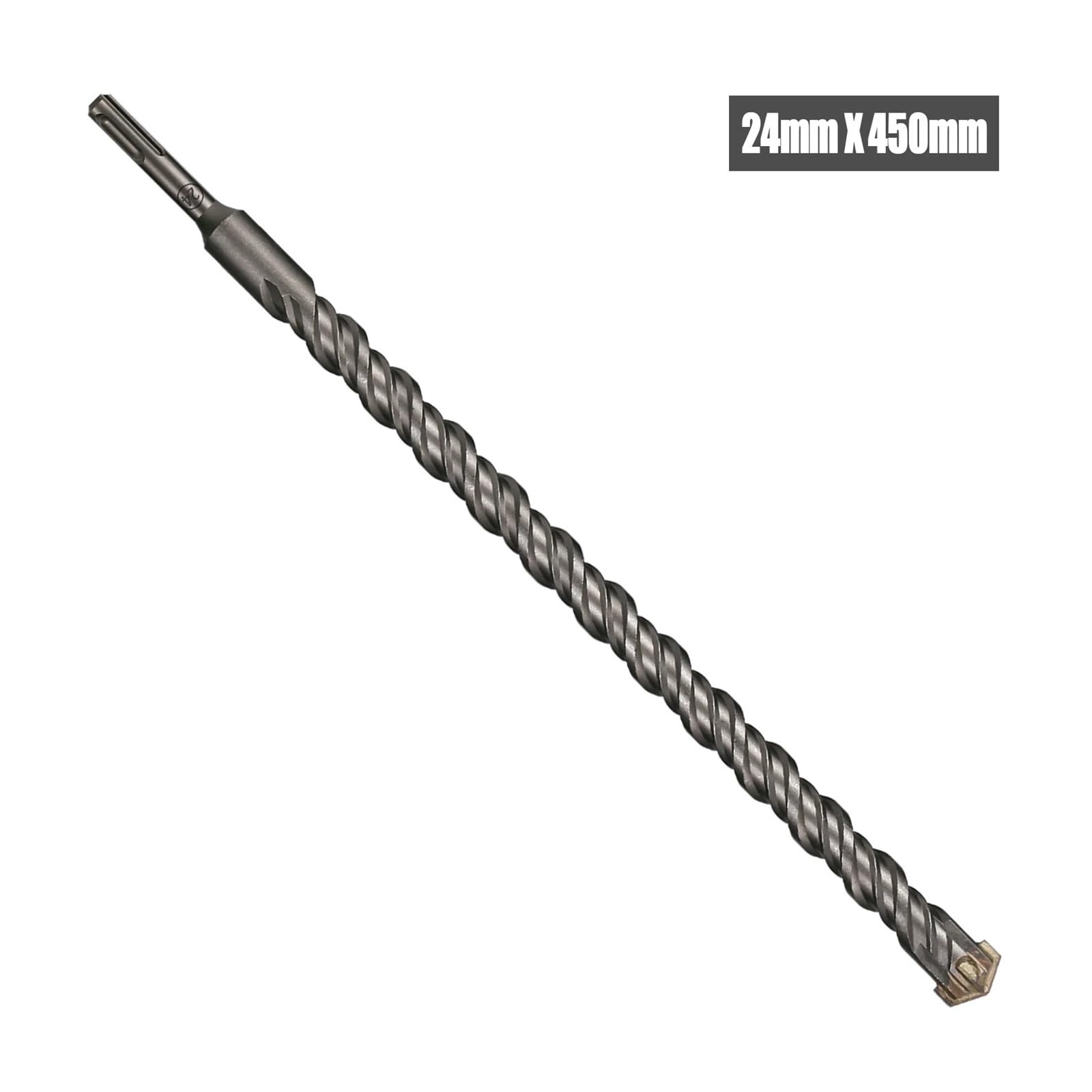 1 szt. Wiertło do betonu SDS Plus, 8-30 mm podwójna głowica tnąca podwójny ślimak, 450 mm młot elektryczny wiertło do muru do bloczków ściennych(450mmX24mm)