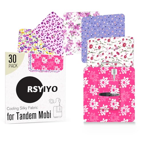 RSYIYO 30Pack Tandem Mobi Adhesive Pocket Patch Waterproof Adhesive Sleeve for Tandem Mobi Insulin Pump Patch Flexible Overpatch Hypoallergenic & Latex-Free Long Stay for 10 Days