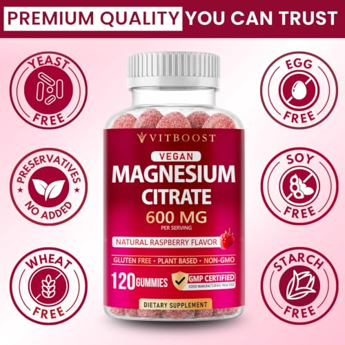 Image of VITBOOST Magnesium Citrate Gummies 600mg - Calm & Relaxation - 120 Count