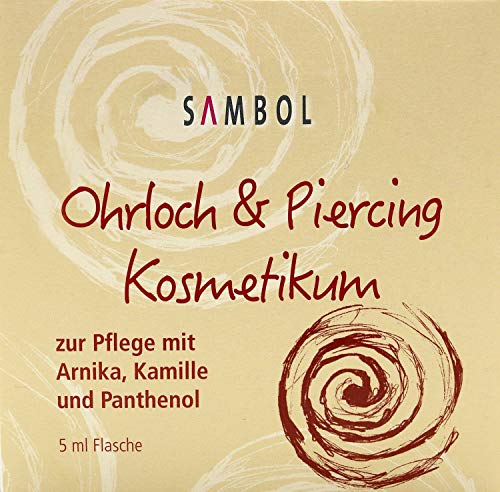 Ohrloch und Piercing Kosmetikum Antiseptikum Reinigung und Pflege mit Arnika Kamile Panthenol After Piercing Lotion 5ml Flasche