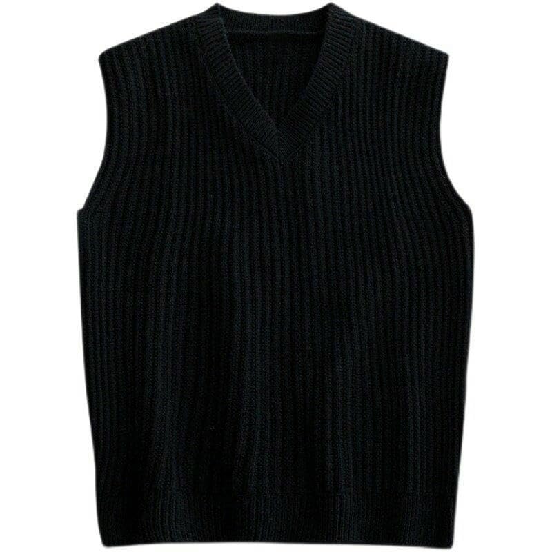 Men's Autumn Winter Korean Style Casual Loose Pullover Sweater Vest4