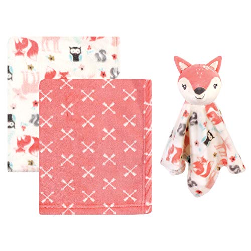 Image of Hudson Baby Unisex Baby Plush Blanket with Security Blanket, Girl Fox, One Size