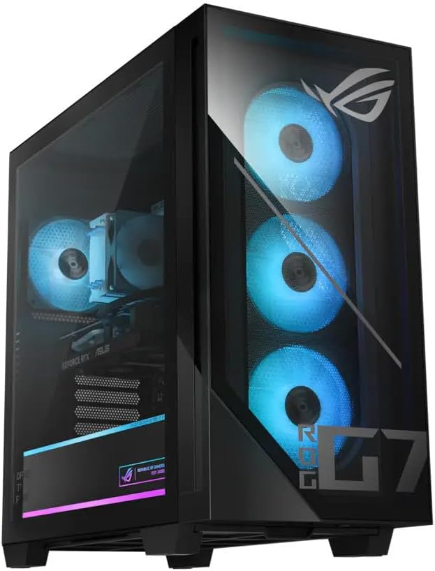 ASUS ROG G700 Gaming Desktop PC - Intel Core Ultra 7 265F Processor, 1TB NVMe SSD, 64GB DDR5 RAM, NVIDIA GeForce RTX 5070 12GB Graphics, RGB Lighting, Backlight Keyboard & Mouse, Windows 11 Pro