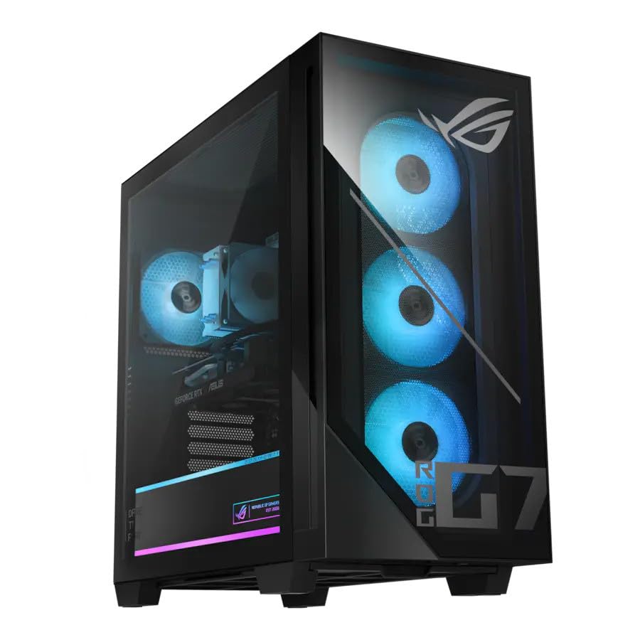 ASUS ROG G700 Gaming Desktop PC - Intel Core Ultra 9 285 Processor, 1TB NVMe SSD, 16GB DDR5 RAM, NVIDIA GeForce RTX 5070 12GB Graphics, RGB Lighting, Backlight Keyboard & Mouse, Windows 11 Pro