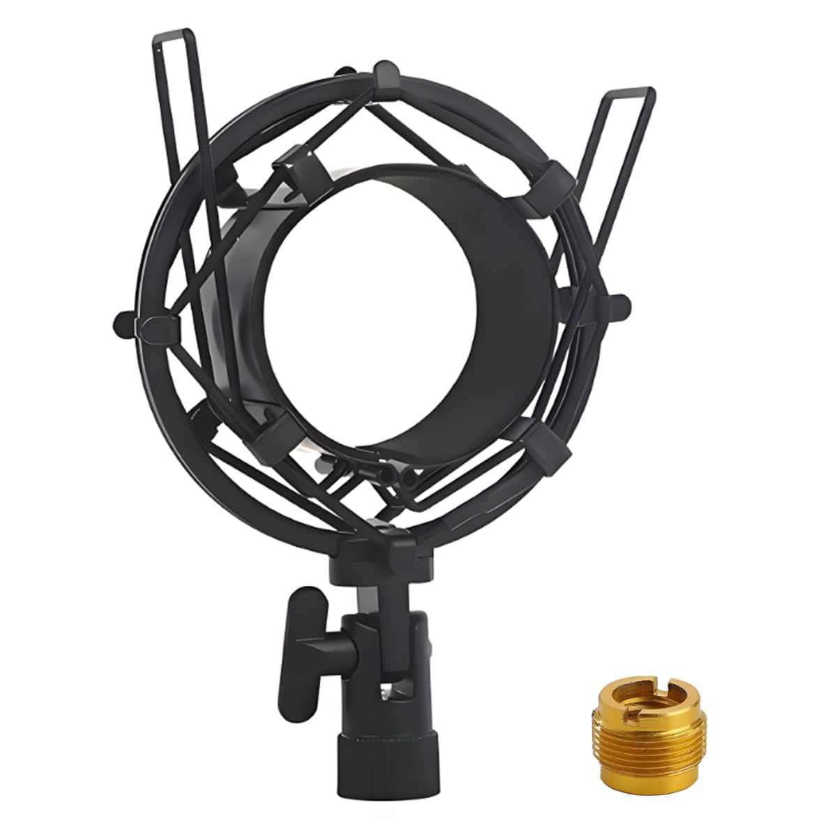 53 mm-58 mm odporny na wstrząsy uchwyt na mikrofon stop aluminium tłumiące wibracje zawieszenie do mikrofonów studyjnych stojak zawieszony antywibracyjny mikroklips montaż adapter