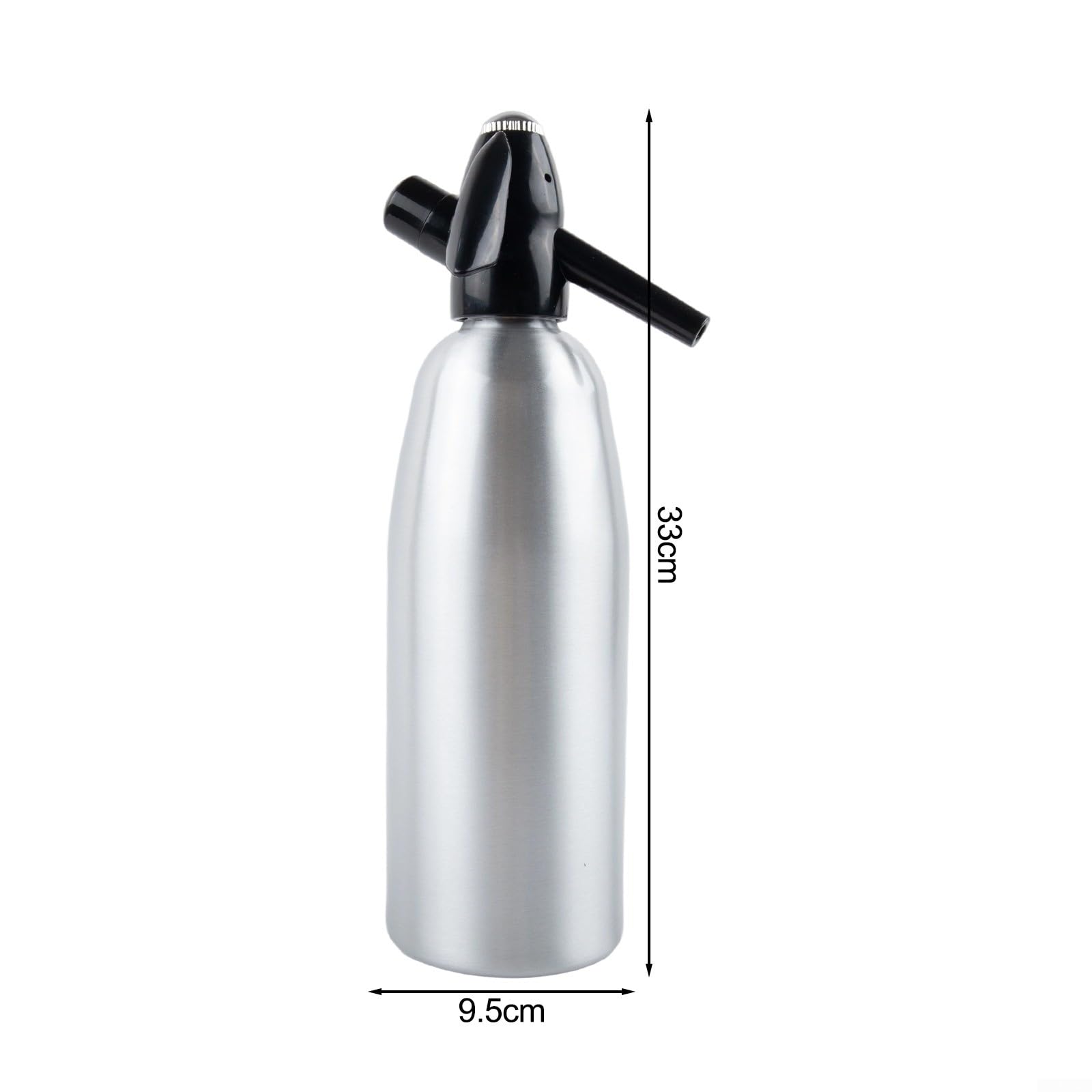 Machine à Eau Gazeuse 33 cm Aluminium Maison Argent(Silver)