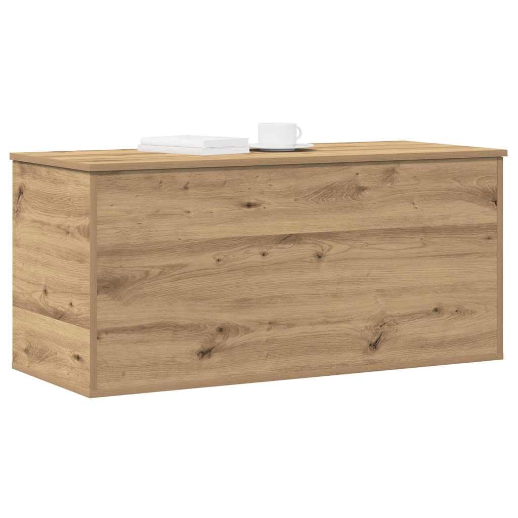 vidaXL Storage Box Artisan oak 100 x 42 x 46 cm Engineered Wood, Living Room Storage, Rectangular Chest, Modern Organizer Box, Ample Space, Home Solution, Clutter-Free Utility