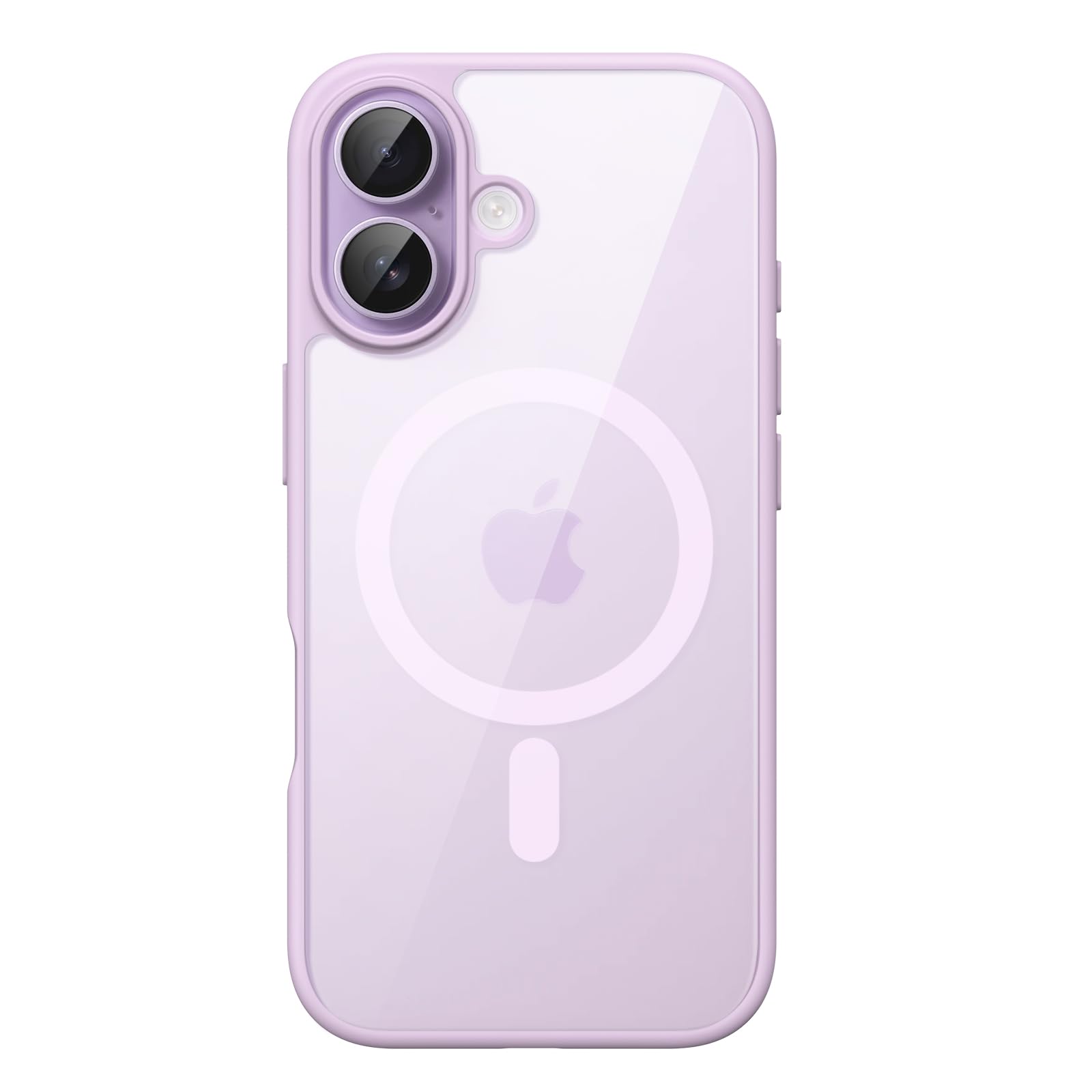 JETech Cover Magnetica per iPhone 17 6,3 Pollici Compatibile con MagSafe, Antiurto Paraurti Custodia, Solida Colore Opaco TPU Telaio, Anti-Graffio Retro Trasparente (Lavanda)