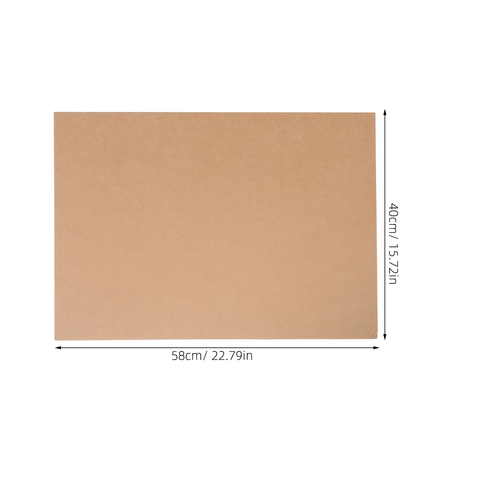 Generisch 3 Bögen brauner Kraftkarton: 22,8 x 15,7 Zoll, 0,97 lb/440 g/m² Kartonpapier, Kraftpapier zum Basteln – Einladungen, Scrapbooking, Visitenkarten, DIY-Projekte, Menüs, Etiketten