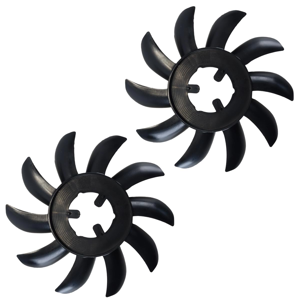 Ludom Paquete de 2 55217 53994 10 Ventiladores compatibles con Cub Cadet para Hydro Gear Bomba hidráulica para cortacésped de giro cero Ventilador de enfriamiento de 7 pulgadas