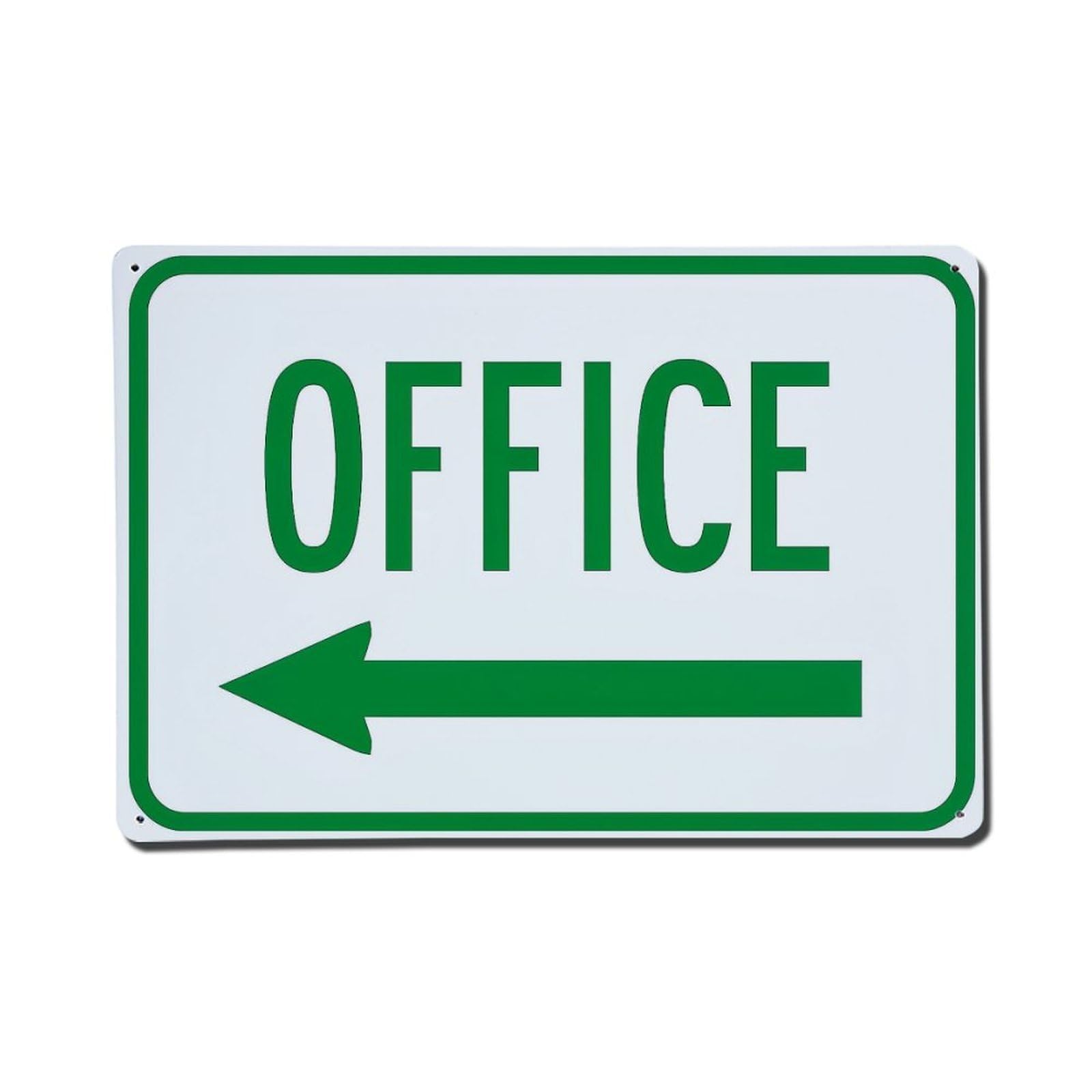 Nestemfo Vintage Office Sign With Left Arrow Tin Sign Metal Sign, Living Room,Bar, Home, Bedroom Wall Decor,Retro Metal Poster 8X12 Inches
